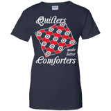 Quilters Make Better Comforters Ladies Custom 100% Cotton T-Shirt - Crafter4Life - 6