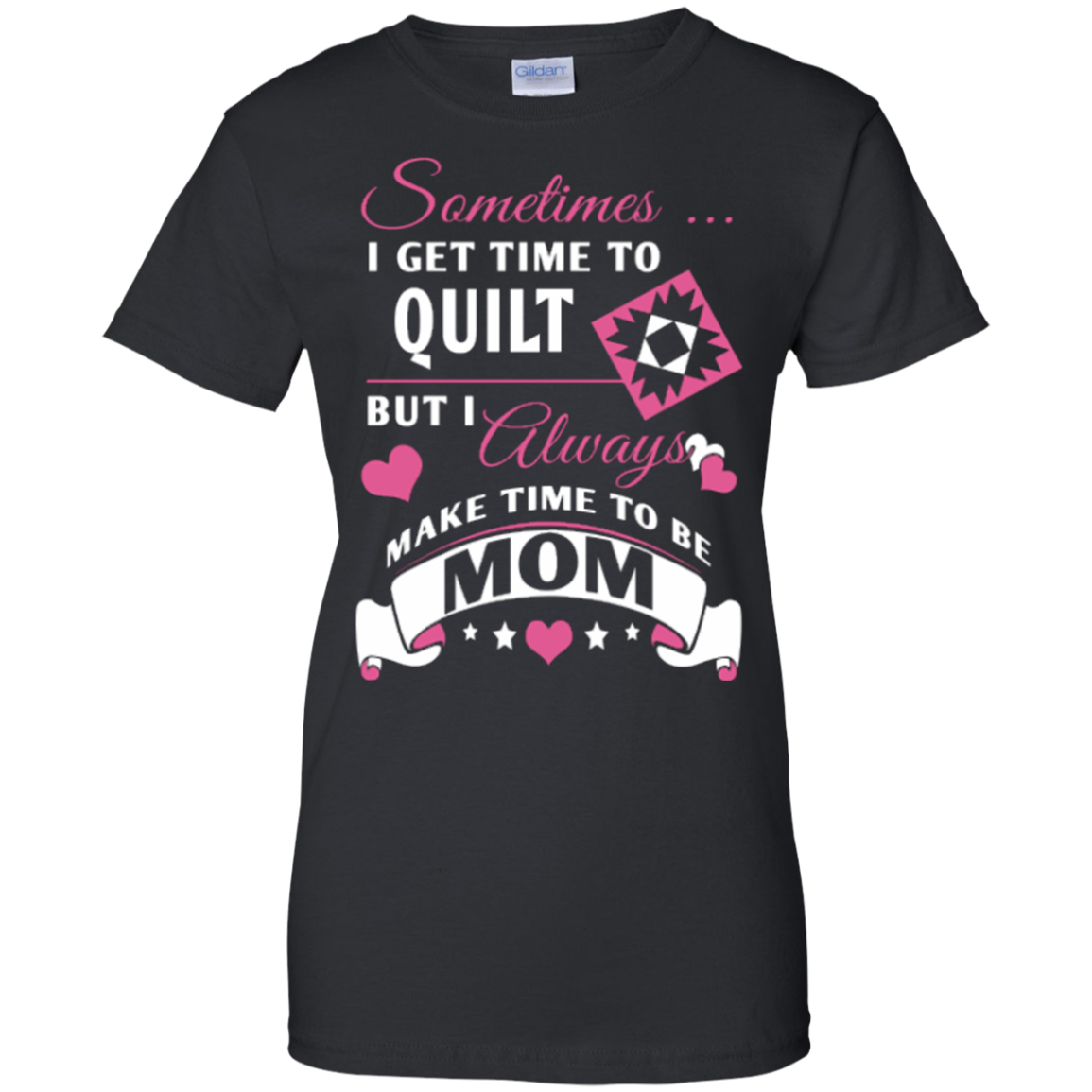 Time-Quilt-Mom Ladies Custom 100% Cotton T-Shirt - Crafter4Life - 2