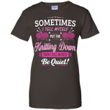 Put the Knitting Down Ladies Custom 100% Cotton T-Shirt - Crafter4Life - 3