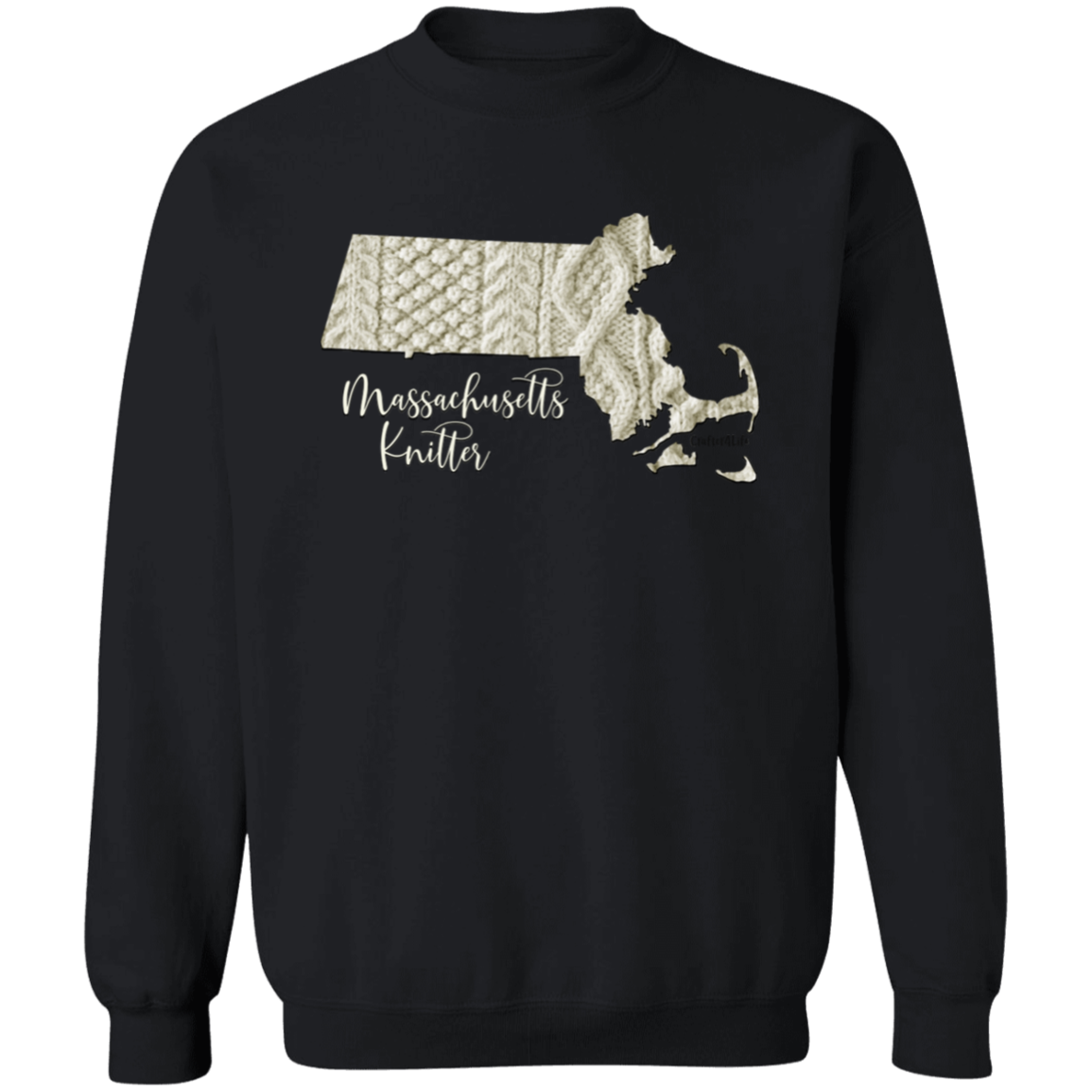 Massachusetts Knitter Crewneck Pullover Sweatshirt