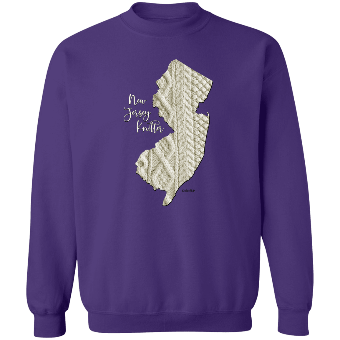 New Jersey Knitter Crewneck Pullover Sweatshirt