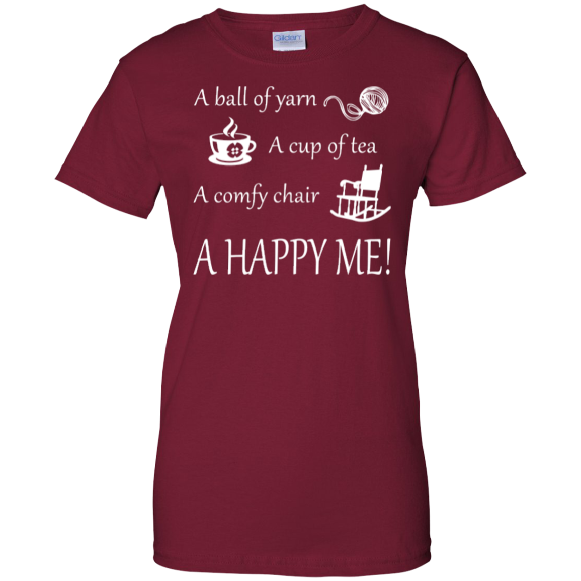 A Happy Me Ladies Custom 100% Cotton T-Shirt - Crafter4Life - 3