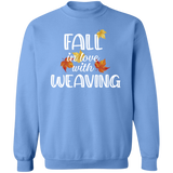 Fall in Love with Weaving Crewneck Pullover Sweatshirt