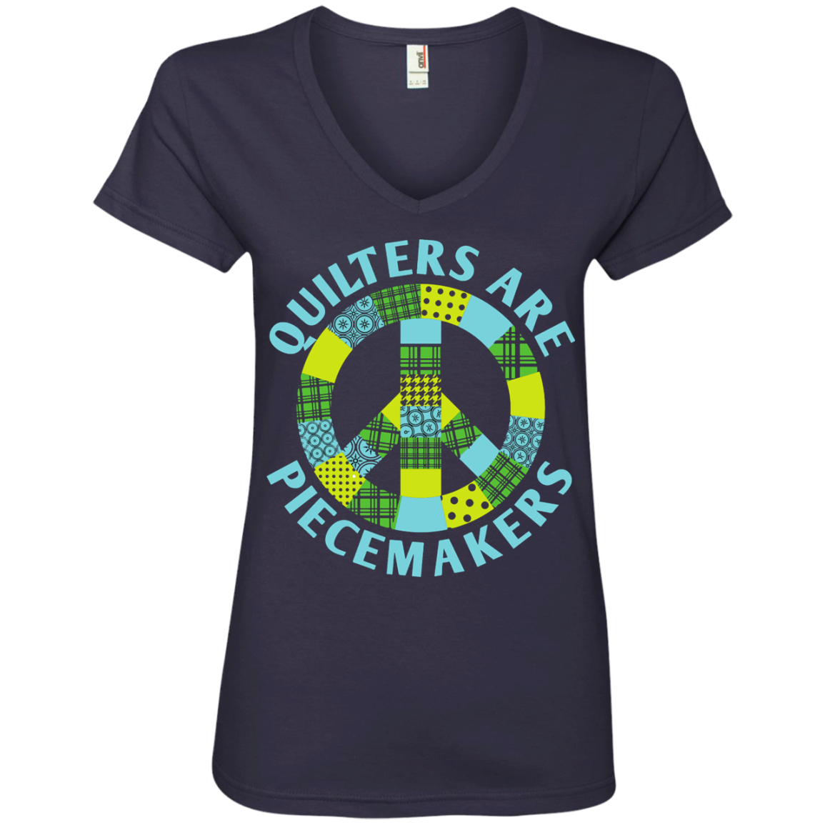 Quilters are Piecemakers Ladies V-Neck Tee - Crafter4Life - 5