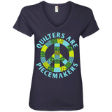 Quilters are Piecemakers Ladies V-Neck Tee - Crafter4Life - 5