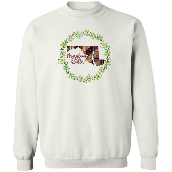 Maryland Quilter Christmas Crewneck Pullover Sweatshirt