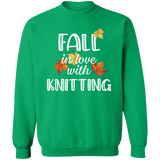 Fall in Love with Knitting Crewneck Pullover Sweatshirt
