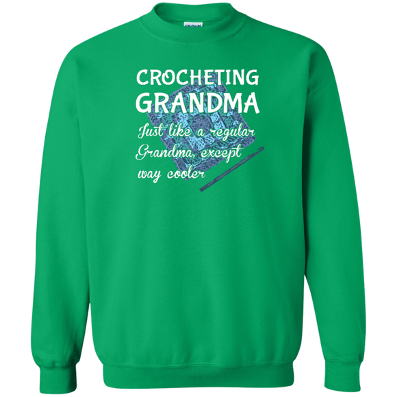 Crocheting Grandma Crewneck Pullover Sweatshirt