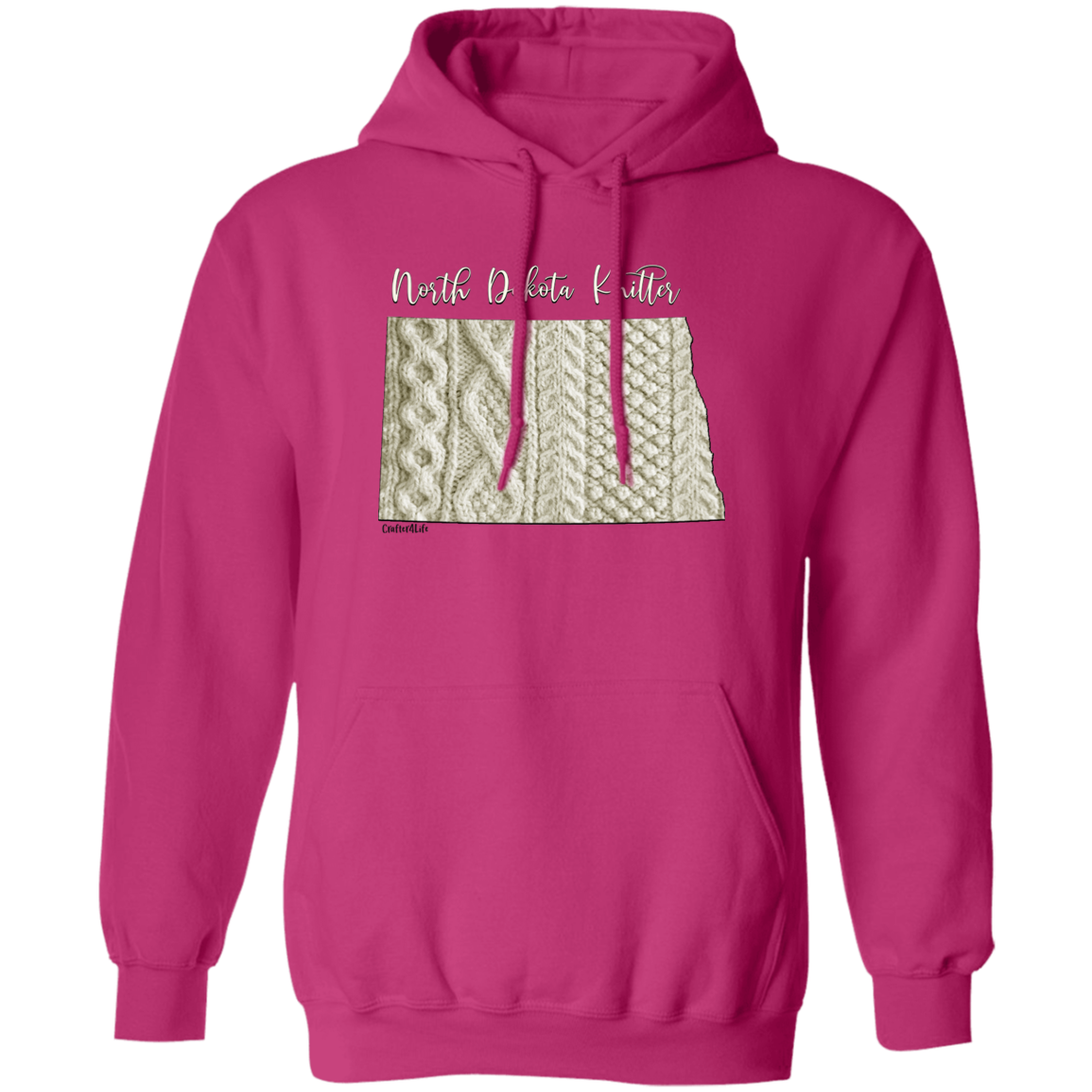 North Dakota Knitter Pullover Hoodie