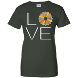 LOVE Quilting (Fall Colors) Ladies Custom 100% Cotton T-Shirt - Crafter4Life - 6