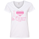 I Heart to Quilt Ladies V-neck Tee - Crafter4Life - 3