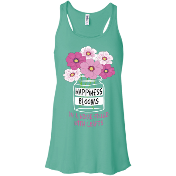 Happiness Blooms with Crafts Bella+Canvas Juniors Flowy Racerback Tank - Crafter4Life - 1