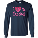I Heart to Crochet LS Ultra Cotton T-Shirt
