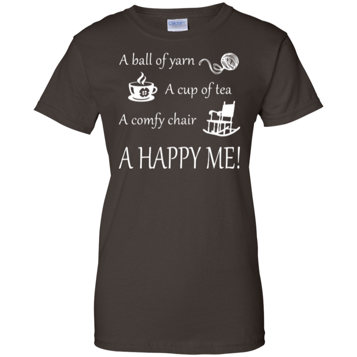 A Happy Me Ladies Custom 100% Cotton T-Shirt - Crafter4Life - 4