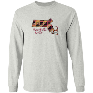 Massachusetts Quilter Long Sleeve T-Shirt, Gift for Quilting Friends and Family