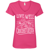 Crochet Often Ladies V-neck Tee - Crafter4Life - 4