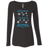 Winter Forecast Crocheting Flurries Ladies Long Sleeve Shirts