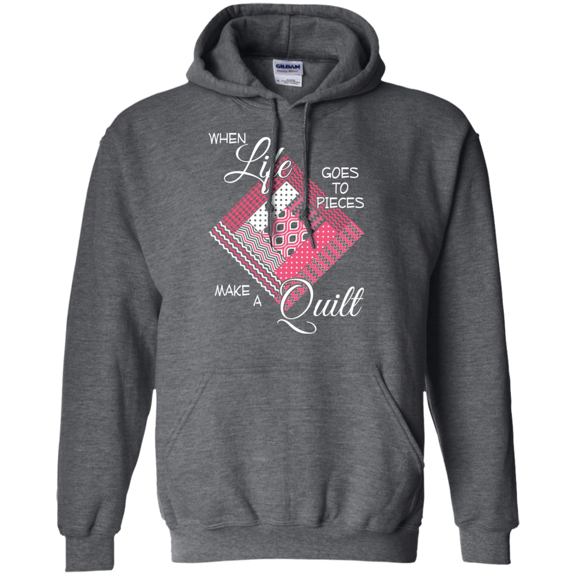 Make a Quilt (pink) Pullover Hoodies - Crafter4Life - 4