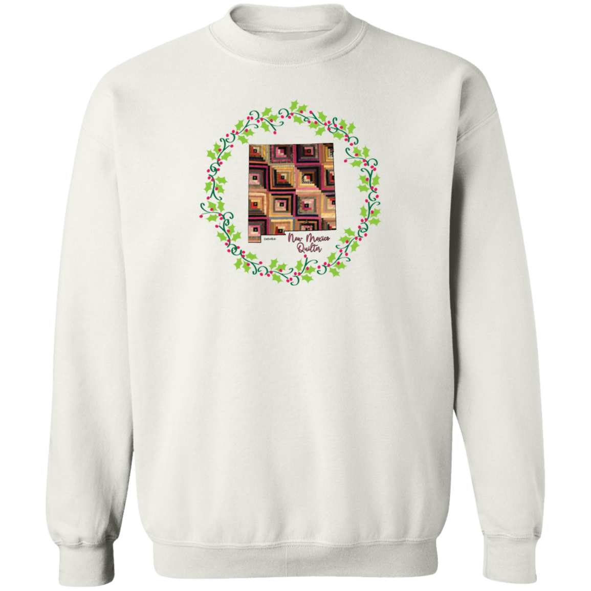 New Mexico Quilter Christmas Crewneck Pullover Sweatshirt