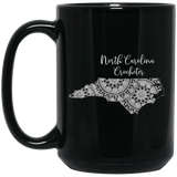 North Carolina Crocheter Black Mugs
