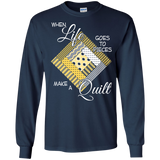 Make a Quilt (yellow) Long Sleeve Ultra Cotton T-Shirt - Crafter4Life - 9