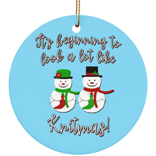 Knitmas Snow Couple Ornaments
