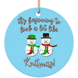 Knitmas Snow Couple Ornaments