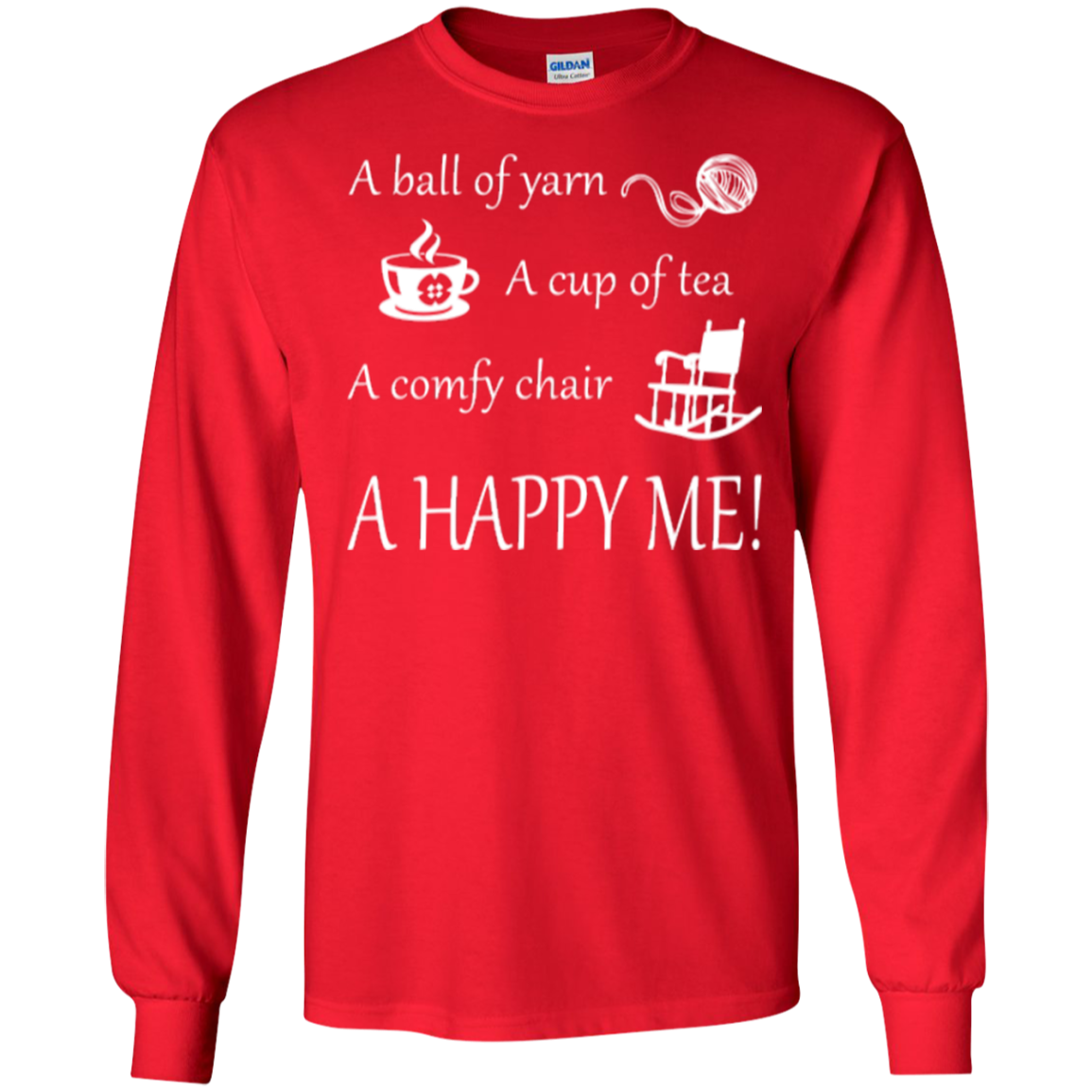A Happy Me Long Sleeve Ultra Cotton T-shirt - Crafter4Life - 9
