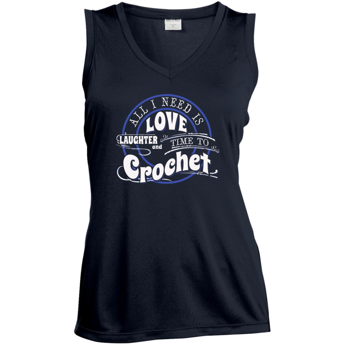 Time to Crochet Ladies Sleeveless V-Neck - Crafter4Life - 1