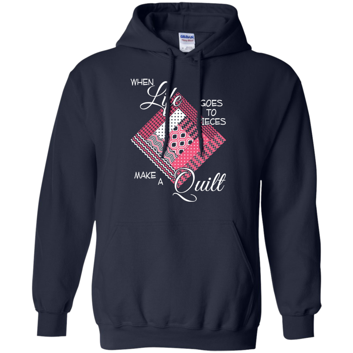 Make a Quilt (pink) Pullover Hoodies - Crafter4Life - 3