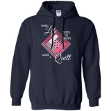 Make a Quilt (pink) Pullover Hoodies - Crafter4Life - 3