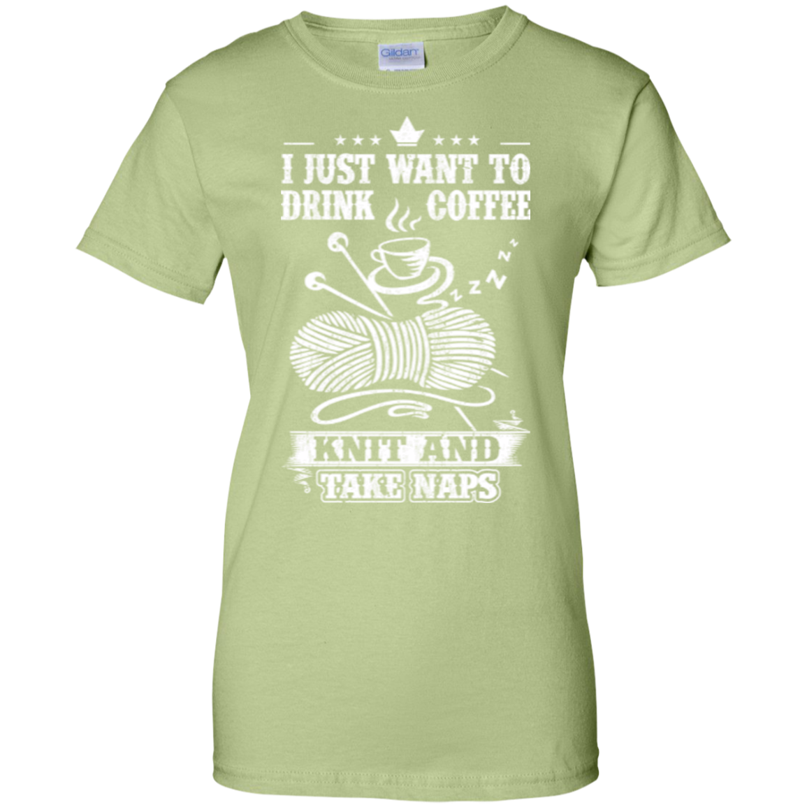 Coffee-Knit-Nap Ladies Custom 100% Cotton T-Shirt - Crafter4Life - 9
