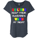 Quilters Keep Their Husbands Warm Ladies Triblend Dolman Sleeve