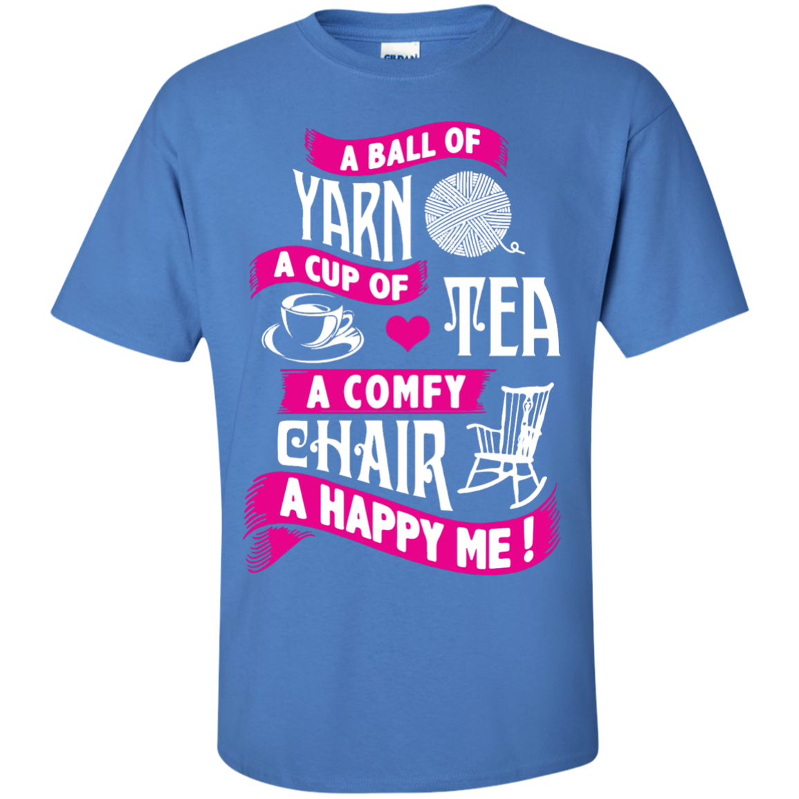 A Ball of Yarn, A Happy Me Custom Ultra Cotton T-Shirt - Crafter4Life - 6