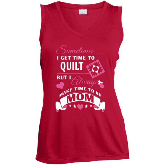 Time-Quilt-Mom Ladies Sleeveless V-Neck - Crafter4Life - 1