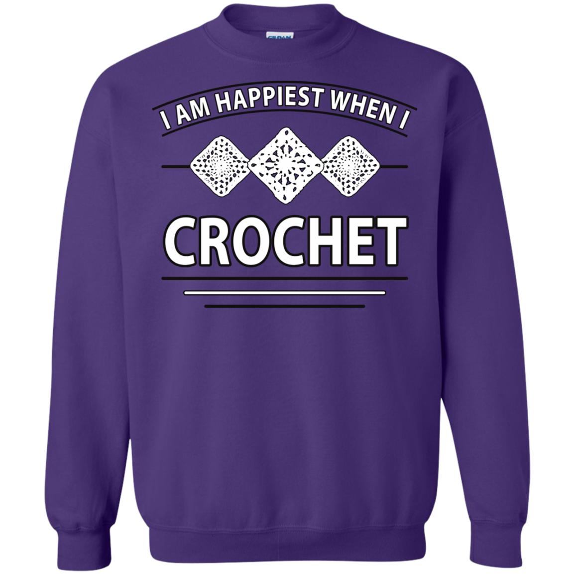 I Am Happiest When I Crochet Crewneck Sweatshirts - Crafter4Life - 10