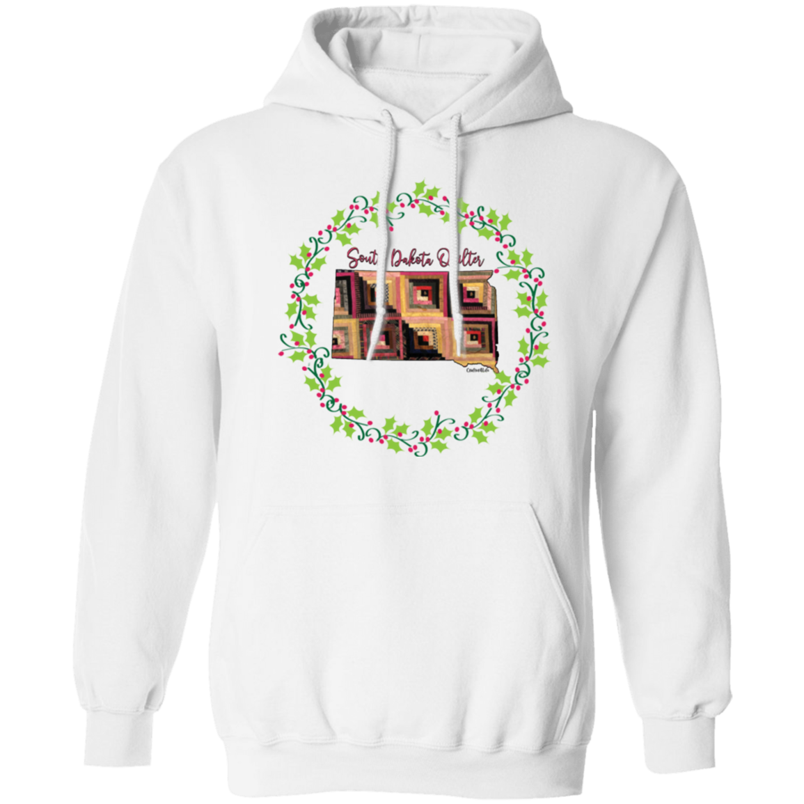 South Dakota Quilter Christmas Pullover Hoodie