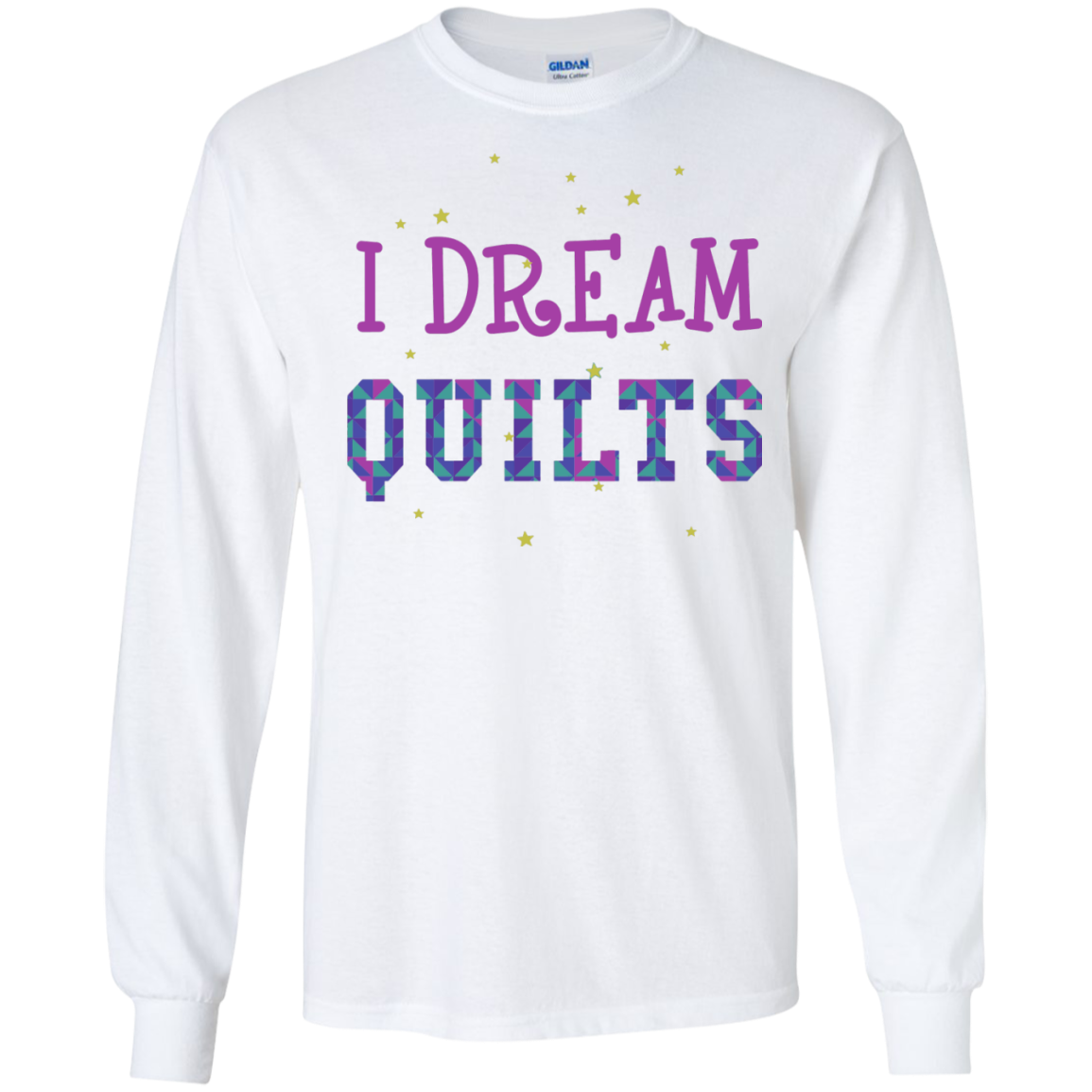 I Dream Quilts Long Sleeve Ultra Cotton T-Shirt - Crafter4Life - 2