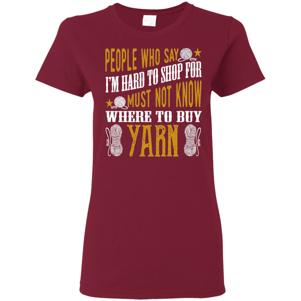 Where to Buy Yarn Ladies' Cotton T-Shirt