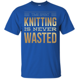 Time Spent Knitting Custom Ultra Cotton T-Shirt - Crafter4Life - 1