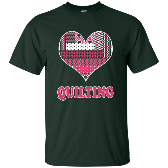 Heart Quilting Custom Ultra Cotton T-Shirt - Crafter4Life - 1