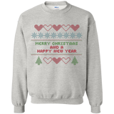 Cross Stitch Christmas Sampler Crewneck Pullover Sweatshirt