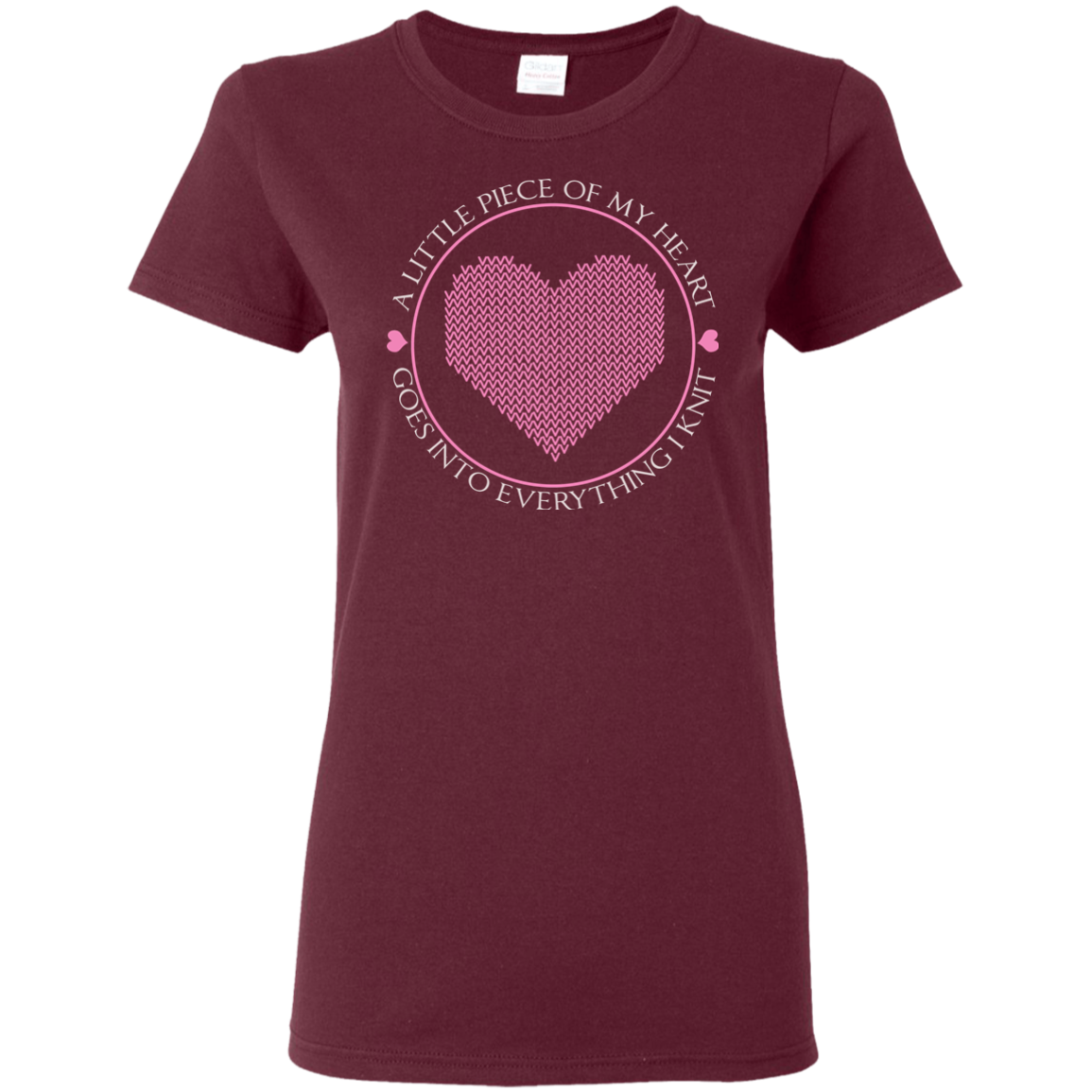 Piece of My Heart (Knit) Ladies Cotton T-Shirt