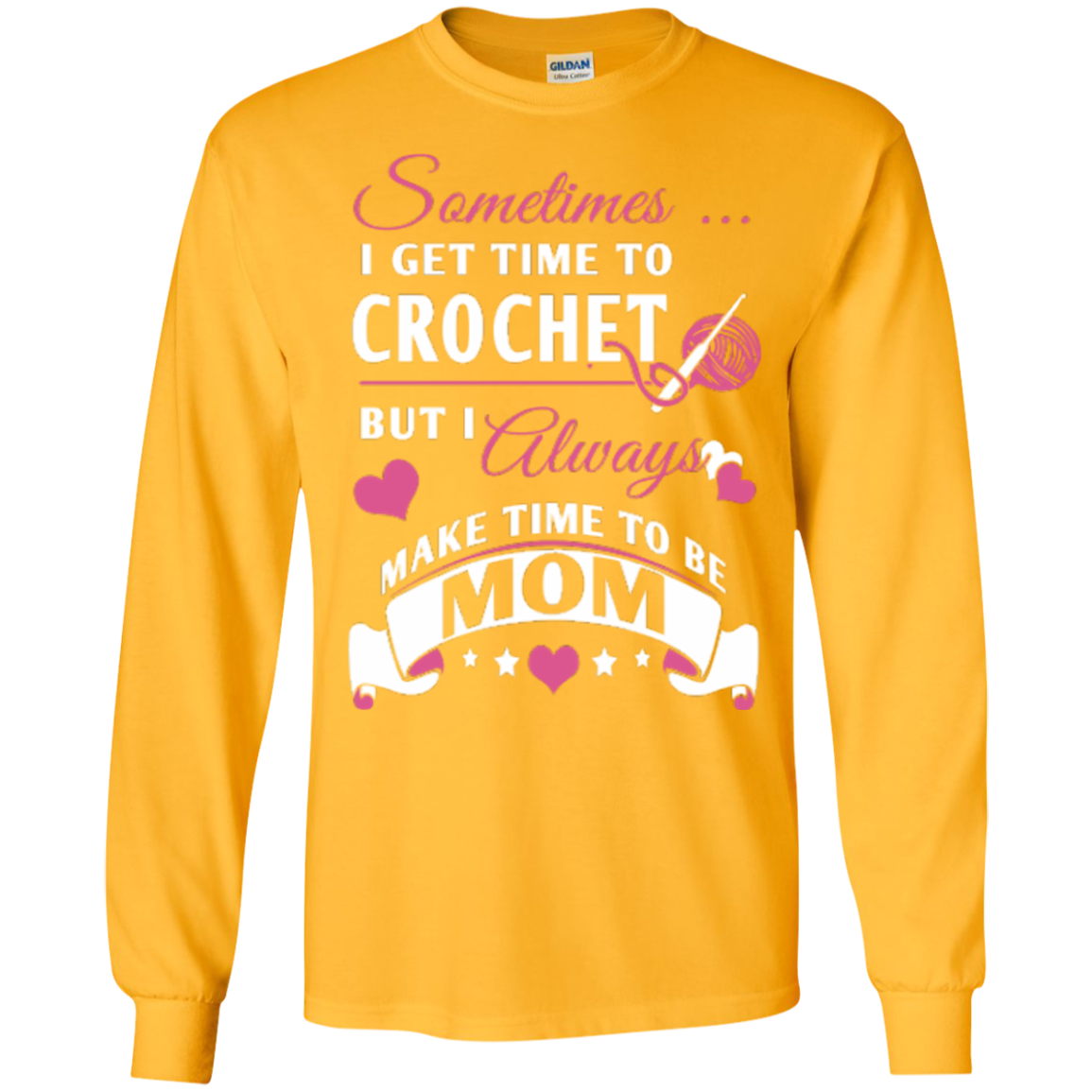 Crochet Mom Long Sleeve Ultra Cotton T-Shirt - Crafter4Life - 4