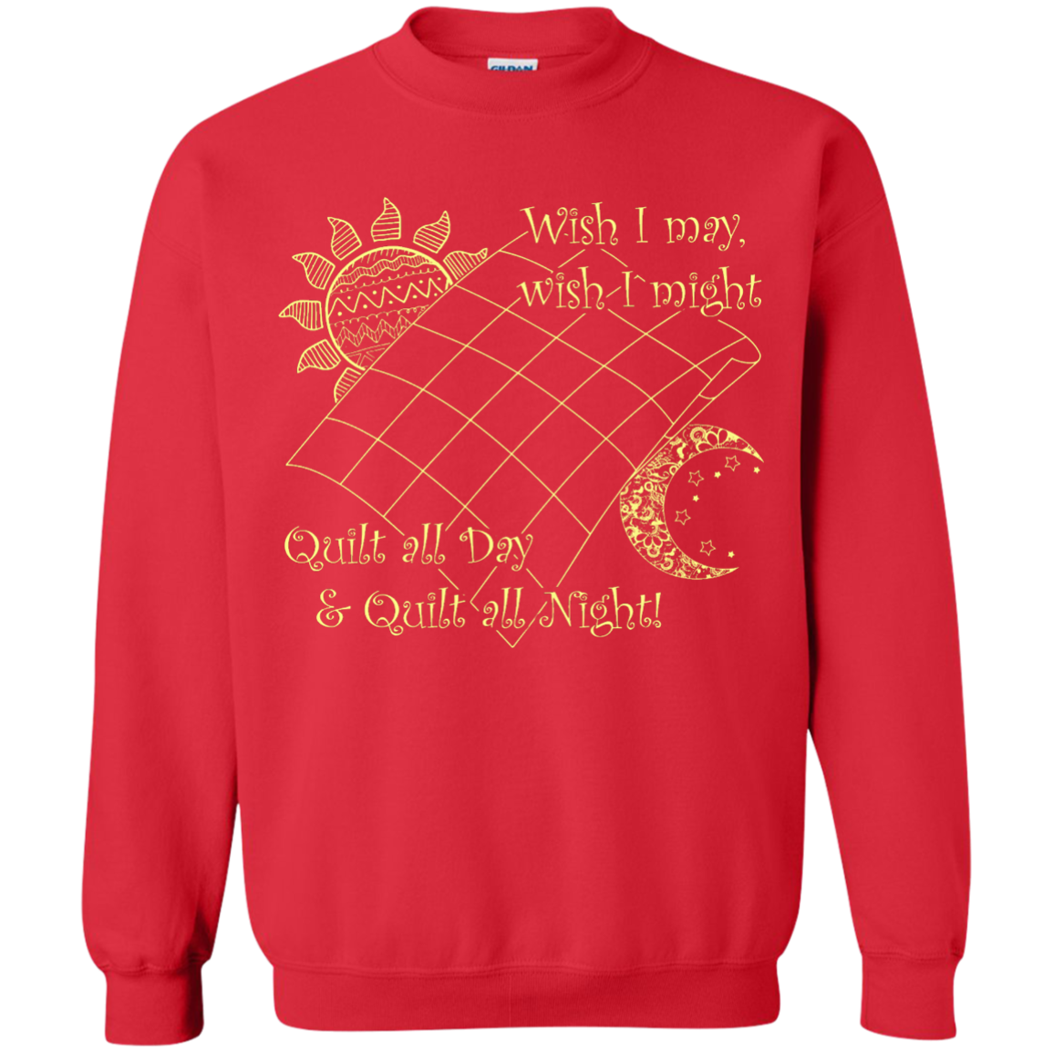 Wish I May Quilt Crewneck Sweatshirts - Crafter4Life - 4