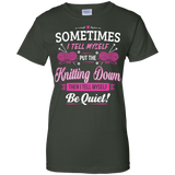 Put the Knitting Down Ladies Custom 100% Cotton T-Shirt - Crafter4Life - 5