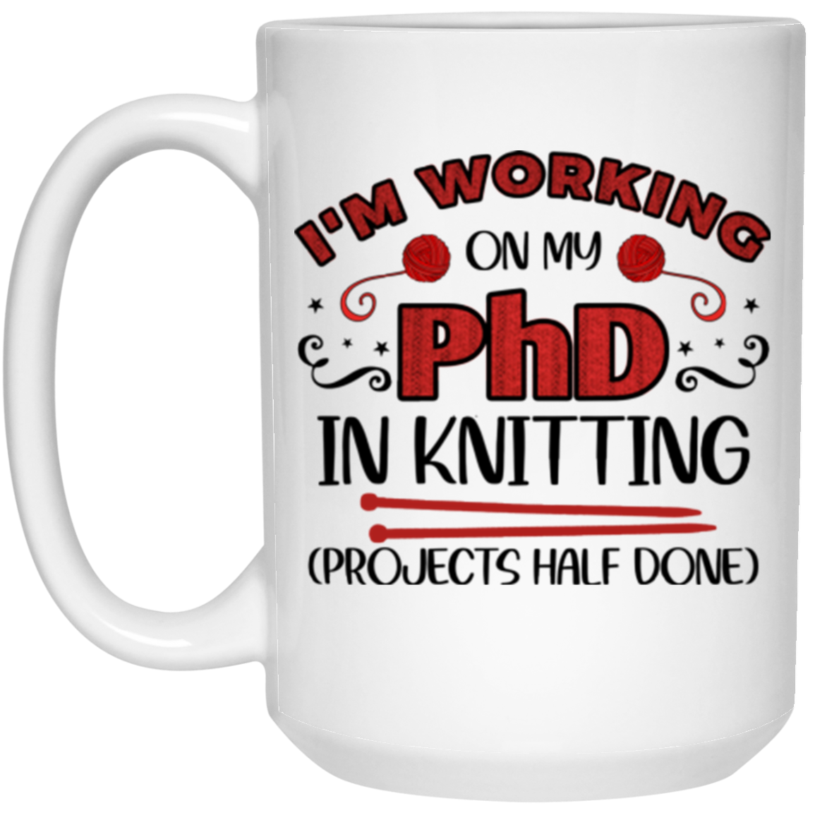PhD in Knitting Mugs