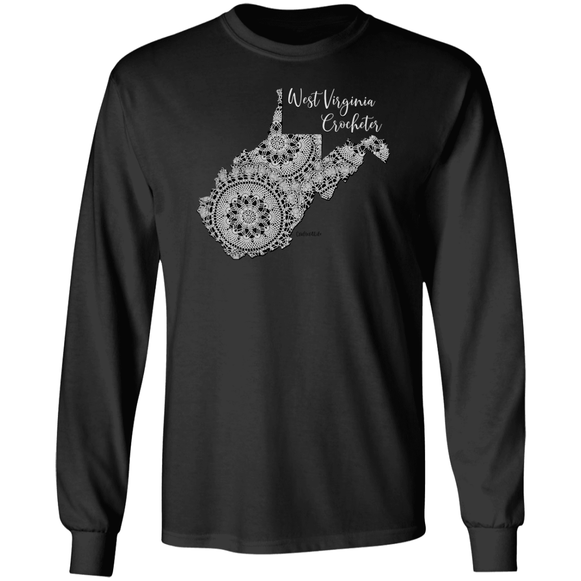 West Virginia Crocheter LS Ultra Cotton T-Shirt