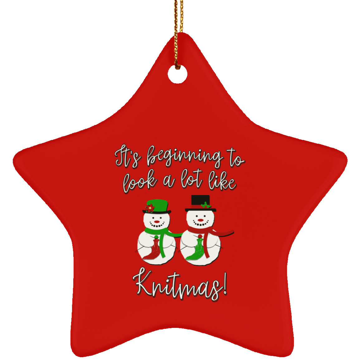 Knitmas Snow Couple Ornaments