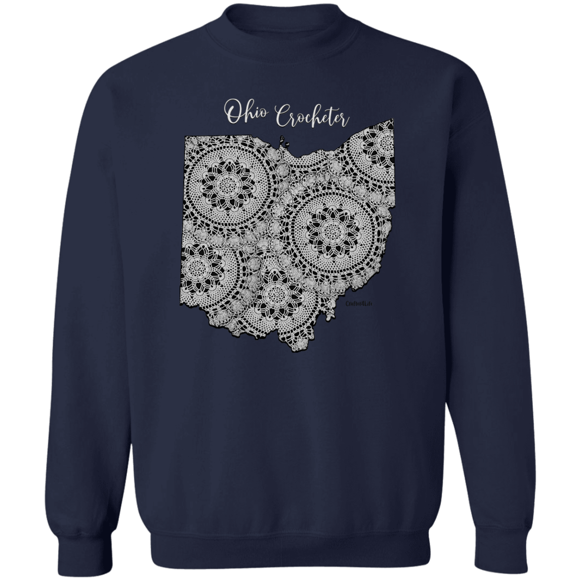 Ohio Crocheter Crewneck Pullover Sweatshirt